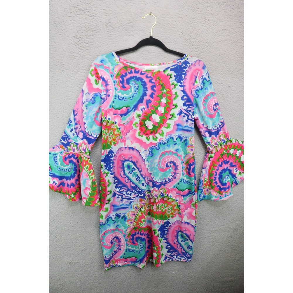 Tara Grinna Long Bell Sleeve Art to Wear Dress-Size Medium-NWOT-BOHO-Artsy